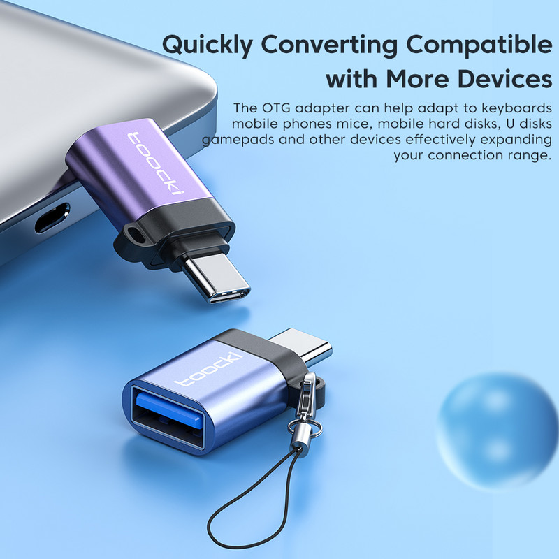 Toocki USB3.0 Type C OTG adapter Micro USB C - Type C adapter anya konverter Macbook iPadhez Huawei Xiaomi POCO X3 Samsung