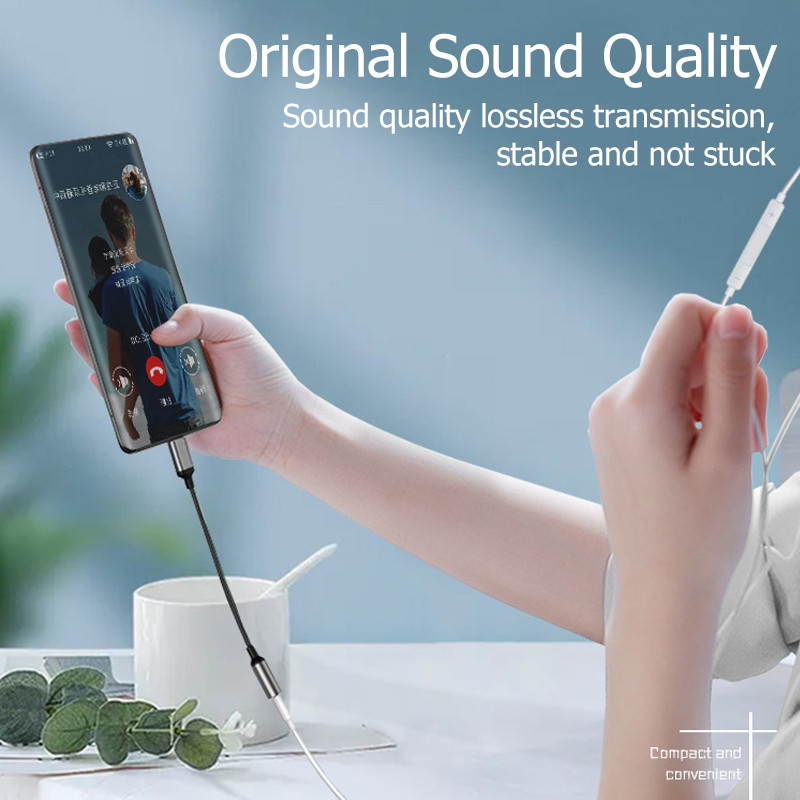 C típusú USB-3,5 mm-es jack audioadapter kábel Samsung Galaxy S23 S22 S21 Ultra fülhallgató konverterhez a Google Pixel 6 7 Pro készülékhez
