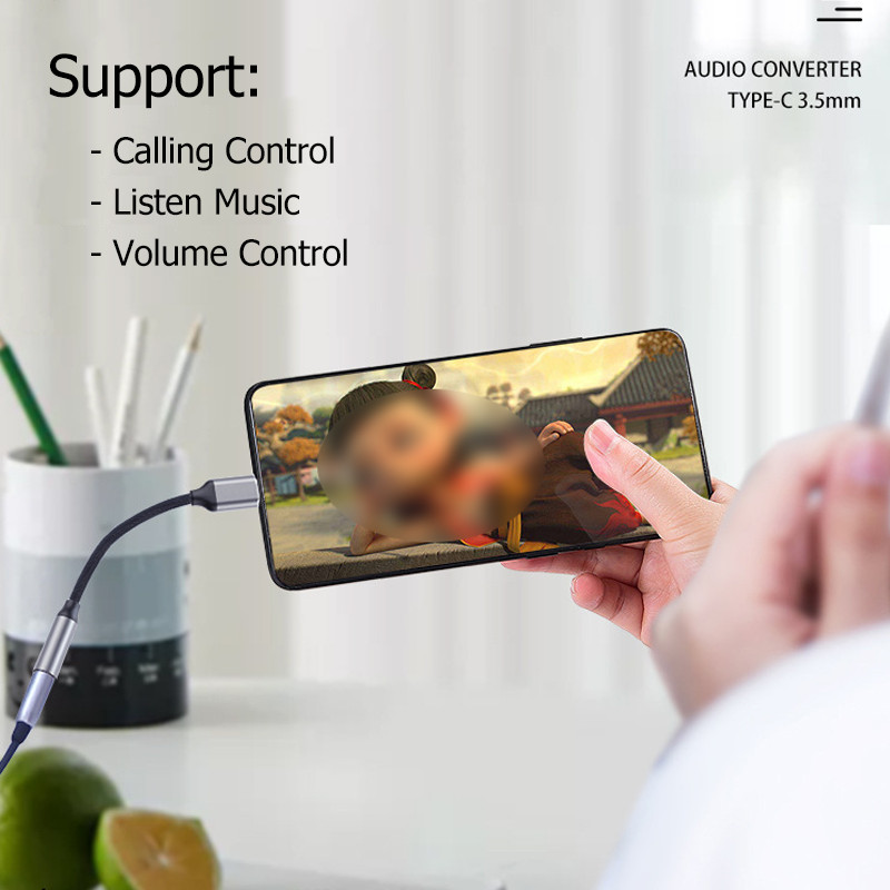 C típusú USB-3,5 mm-es jack audioadapter kábel Samsung Galaxy S23 S22 S21 Ultra fülhallgató konverterhez a Google Pixel 6 7 Pro készülékhez