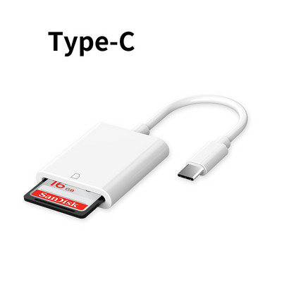Nou adaptor pentru cititor de carduri 2in1 pentru iPhone 13 12 Cititor de carduri multifuncțional 3.0 OTG Card TF SD Card OTG Transfer foto pe telefon