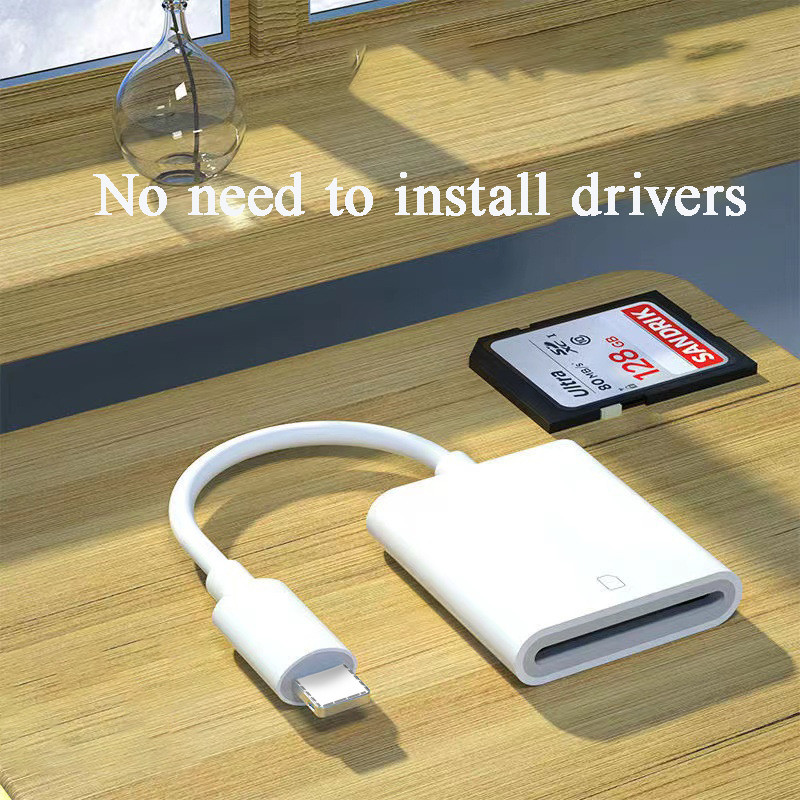 Új 2 az 1-ben kártyaolvasó adapter iPhone 13 12 többfunkciós 3.0 OTG kártyaolvasóhoz TF SD kártya OTG kamera fényképátvitel telefonra