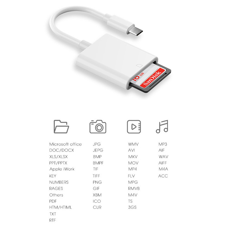 Új 2 az 1-ben kártyaolvasó adapter iPhone 13 12 többfunkciós 3.0 OTG kártyaolvasóhoz TF SD kártya OTG kamera fényképátvitel telefonra