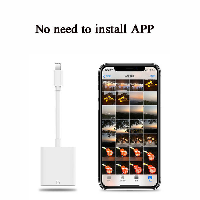 Új 2 az 1-ben kártyaolvasó adapter iPhone 13 12 többfunkciós 3.0 OTG kártyaolvasóhoz TF SD kártya OTG kamera fényképátvitel telefonra