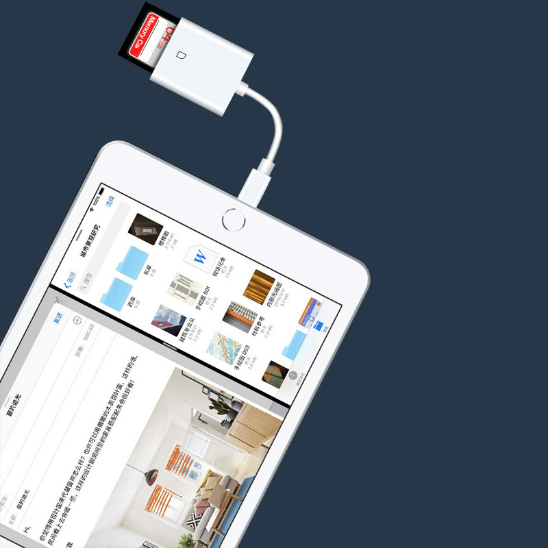 Új 2 az 1-ben kártyaolvasó adapter iPhone 13 12 többfunkciós 3.0 OTG kártyaolvasóhoz TF SD kártya OTG kamera fényképátvitel telefonra