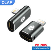 OLAF PD20W USB C la iluminare Încărcare rapidă OTG pentru iPhone 13 12 11 Convertor tip C femelă la masculin cu 8 pini pentru laptop Ipad