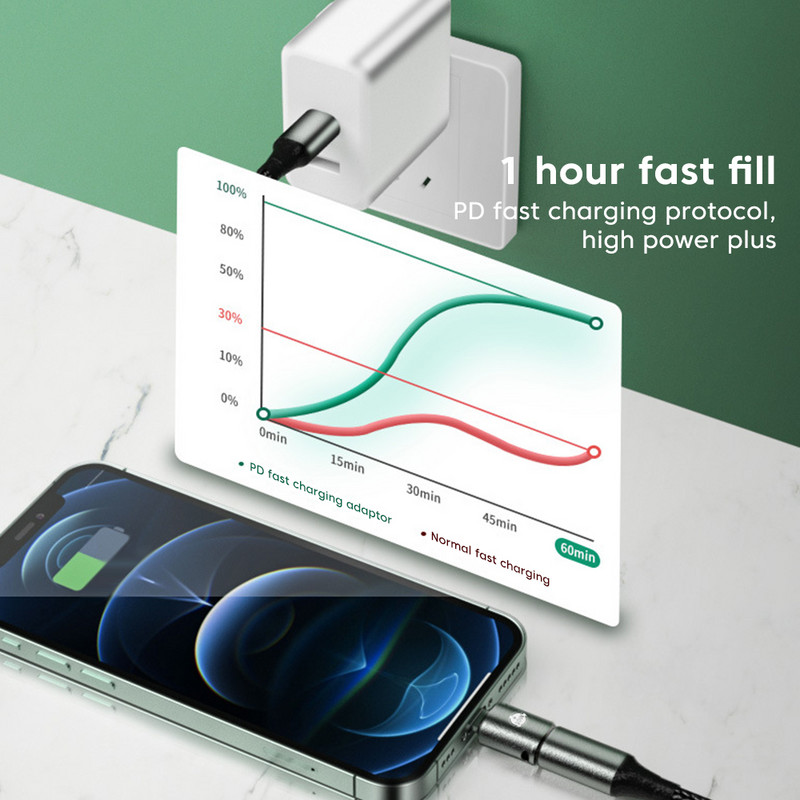 OLAF PD20W USB C világítás gyorstöltési OTG-hez iPhone 13 12 11 Type-C aljzatból 8 tűs csatlakozóba konverter Ipad laptophoz