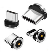Cablu magnetic rotund mușcă tip C Micro USB C mufe cu 8 pini Adaptor de încărcare rapidă Telefon Microusb tip C mușcă de încărcare magnetică