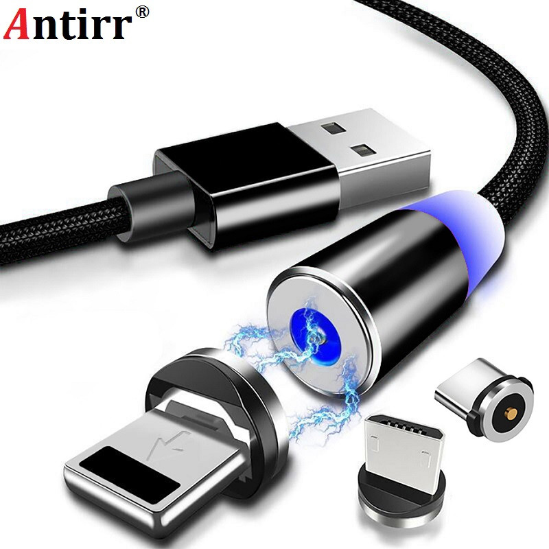 Kerek mágneses kábel csatlakozó C típusú Micro USB C 8 tűs dugók gyorstöltő adapter telefon Microusb C típusú mágneses töltő csatlakozó