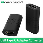 Adaptor USB tip C Convertor de sex feminin la femeie Adaptor de sincronizare a datelor de încărcare USB-C portabil Cablu de prelungire tip C pentru telefon tabletă