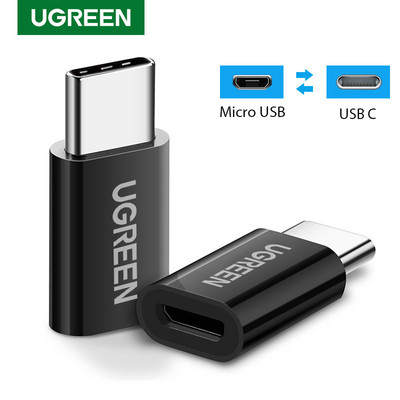 Ugreen C tipo USB OTG adapteris Mikro USB į USB C kabelio keitikliai, skirti Macbook Pro Samsung S10 Plus greito įkrovimo USB C OTG kabelis