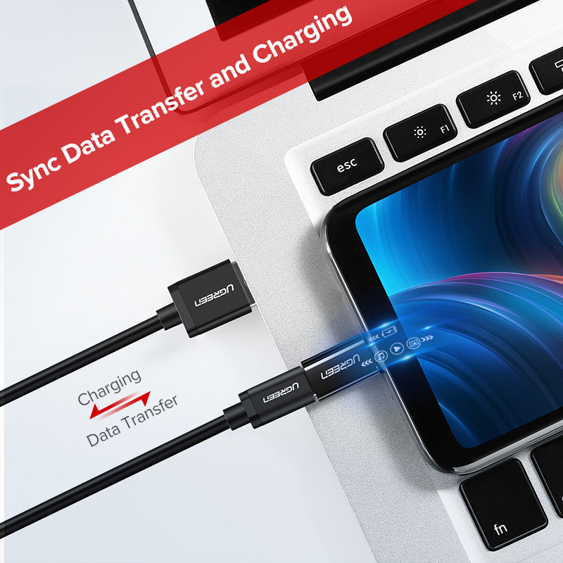 Ugreen USB Type C OTG adapter Micro USB-USB C kábel konverterek Macbook Pro Samsung S10 Plus gyorstöltő USB C OTG kábelhez