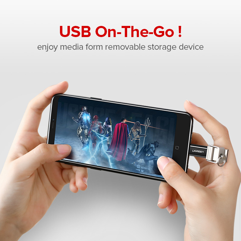 Ugreen USB Type C OTG adapter Micro USB-USB C kábel konverterek Macbook Pro Samsung S10 Plus gyorstöltő USB C OTG kábelhez