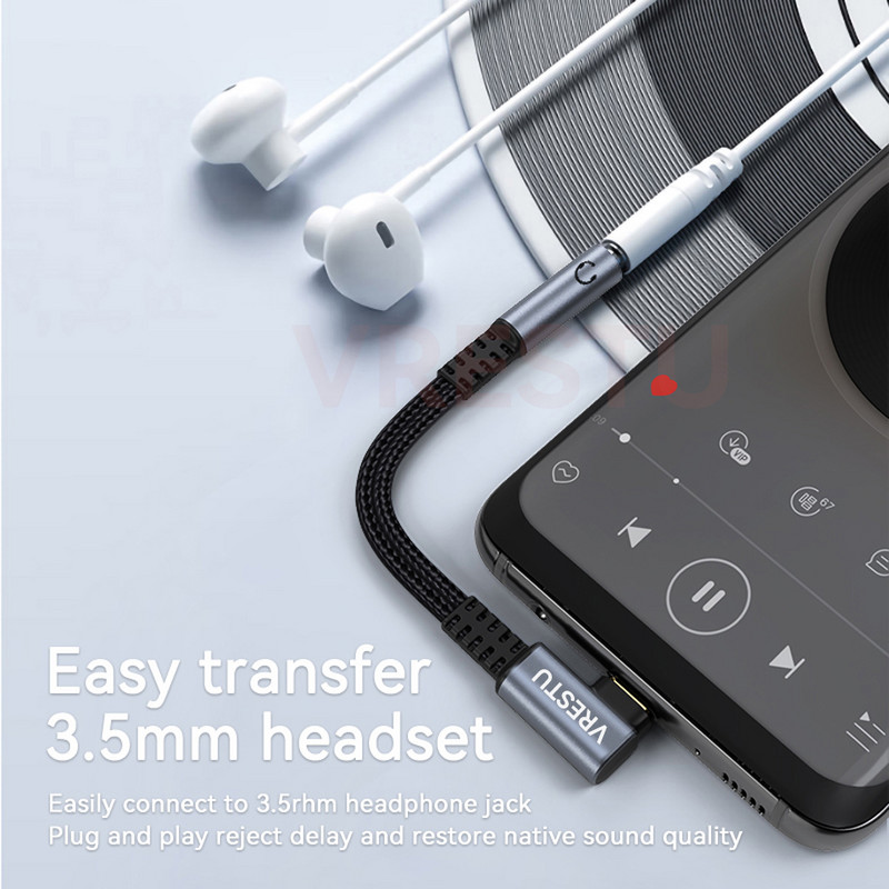 90 fokos C típusú - 3,5 mm-es Jack adapterkábel USB C fülhallgató-erősítő átalakító Samsung S22 Ultra Tab S6 Google Xiaomi Gamerhez