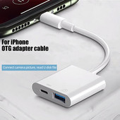 Adaptor convertor Iluminare la USB OTG pentru iPhone 14 13 Pro Max Mouse Tastatură Încărcare U Disk Camera Card Reader Convertor de date