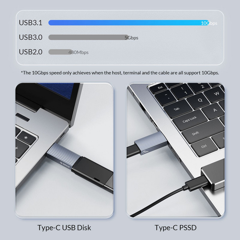 ORICO OTG apa C típusú anyává adapter konvertálása USB 3.1 adapterhez, 10 Gbps átviteli fejléc adattöltő Macbook OTG Connecthez