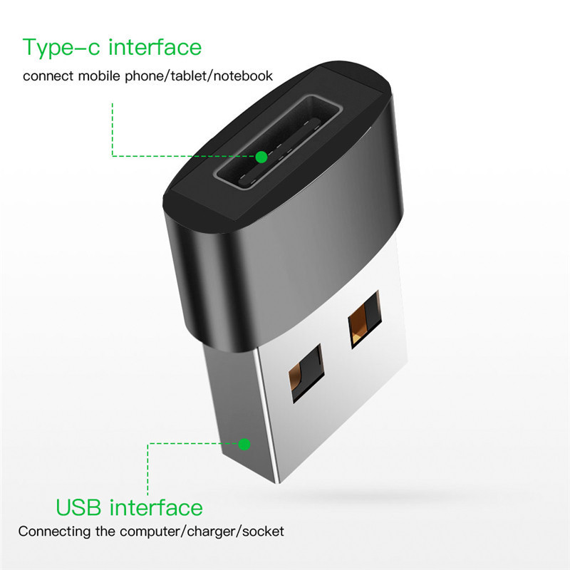 USB A dugaszoló aljzat C típusú aljzatba csatlakozók töltő konverter C típusú adapterek USBC USB-C USB adapter