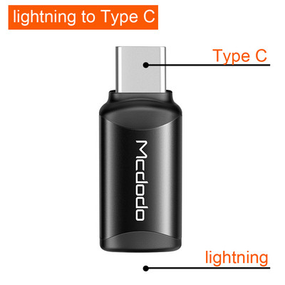 Adaptor Mcdodo OTG USB tip C la Lightning pentru iPhone 14 13 12 11 Pro Max Xs iPad Huawei Samsung Xiaomi Android Convertor de date