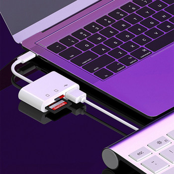 USB Type C Четец на карти 3 в 1 Multi OTG адаптер SD TF Четец на карти с памет USB конектор Пренос на данни Флаш устройство
