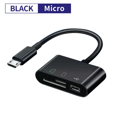 Cititor de carduri USB tip C 3 în 1 Adaptor multi OTG Cititor de carduri de memorie SD TF Conector USB Transfer de date Disc Flash Drive