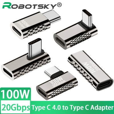 Type C 4.0 σε USB Type C Adapter 100W Super Charge 20Gbps High Transmission Converter Υποστήριξη 4K/8K Audio&video for PC Tablet