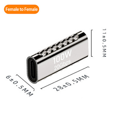 Adaptor tip C 4.0 la USB tip C 100W Super Charge 20Gbps Convertor cu transmisie ridicată Suport 4K/8K Audio și video pentru tabletă PC