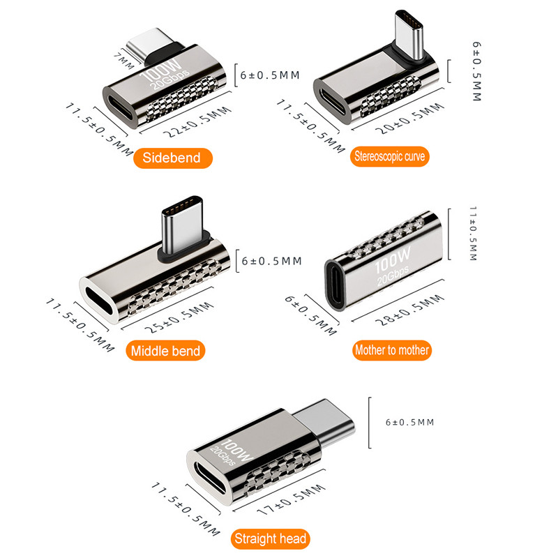 C típusú 4.0-C típusú USB-adapter 100 W-os Super Charge 20 Gbps nagy átviteli konverter támogatása 4K/8K audio és videó PC-táblagéphez