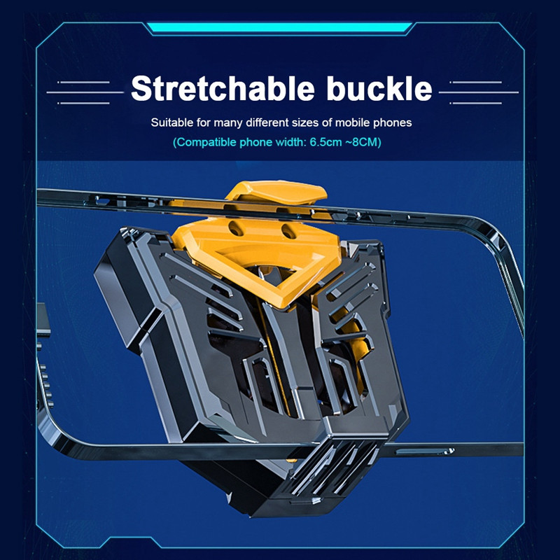 PUGB Phone Cooler játékhűtőhöz Poco X3 F3 M3, Xiaomi Redmi Note 10, Redmagic 6, ROG 5, Iphone ventilátorhűtőhöz