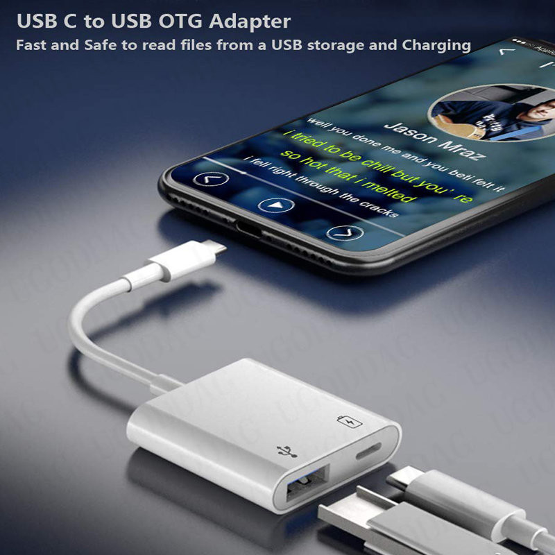 C típusú OTG-adapter 2 az 1-ben USB C-USB csatlakozó 60 W-os PD töltőport adapterrel Google Pixel 4XL Google Chromecast Google TV-hez