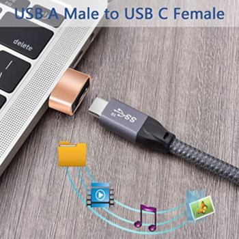 Type-C към USB 3.0 OTG адаптер за Huawei Samsung Xiaomi Micro USB към USB2.0 интерфейс Адаптер за глава за зареждане на мобилен телефон