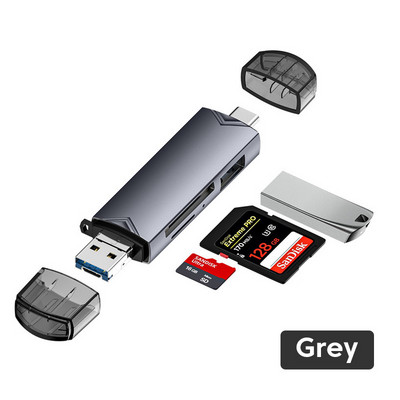 Cititor de carduri OTG Olaf 6 în 1 Adaptor USB3.0 la tip C Micro USB Unitate flash Cititor de carduri de memorie inteligentă Cameră TF Cititor de carduri Mini SD