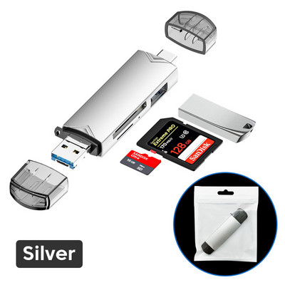 Cititor de carduri OTG Olaf 6 în 1 Adaptor USB3.0 la tip C Micro USB Unitate flash Cititor de carduri de memorie inteligentă Cameră TF Cititor de carduri Mini SD