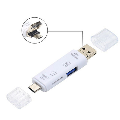 Cititor de carduri OTG Olaf 6 în 1 Adaptor USB3.0 la tip C Micro USB Unitate flash Cititor de carduri de memorie inteligentă Cameră TF Cititor de carduri Mini SD
