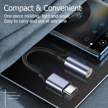 USB Type-C към 3,5 мм жак аудио кабел конвертор за Samsung Galaxy S23 S21 S22 Ultra Note20 A53 A73 5G слушалка Aux кабел адаптер