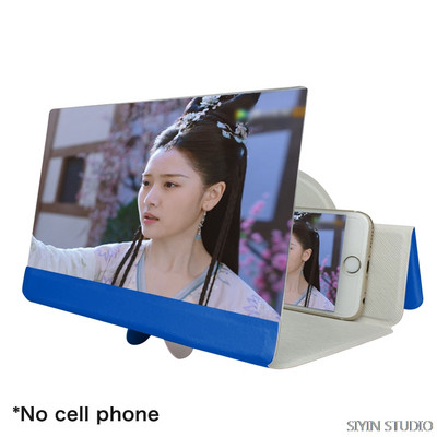 Szuper tiszta mobiltelefon-erősítő 5D effektus, nagy felbontású, nagy képernyő asztali tartóval, nagyítós összecsukható filmes játékhoz