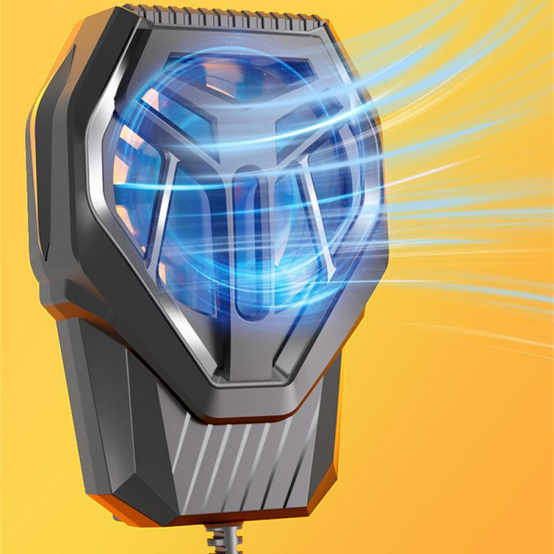 Stabil hűtőventilátor radiátor, kis erősségű mini hűtőventilátor 4,5-6 hüvelykes mobiltelefon-hűtő irodai tartozékok Alacsony zajszint-c fekete