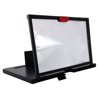 10/12 collu 3D tālruņa ekrāna palielinātājs Augstas izšķirtspējas, viegli salokāms pastiprinātājs Filmas spēles Palielināms salokāms tālruņa galda turētājs