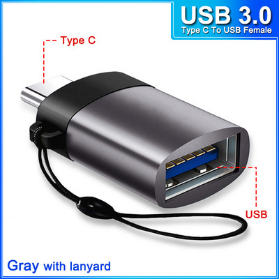 Adaptor USB la tip C OTG tip C USB C mascul la USB 3.0 Femeie Convertor pentru Macbook Xiaomi Samsung Conector Micro la USBC OTG