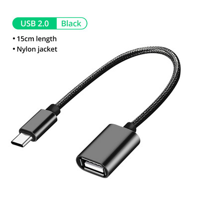 Tip USB C Adaptor OTG Tip-C Femeie Convertor Cablu Flash Drive Reader Mouse Gamepad Tabletă usbc Telefon mobil Conector USB 2.0