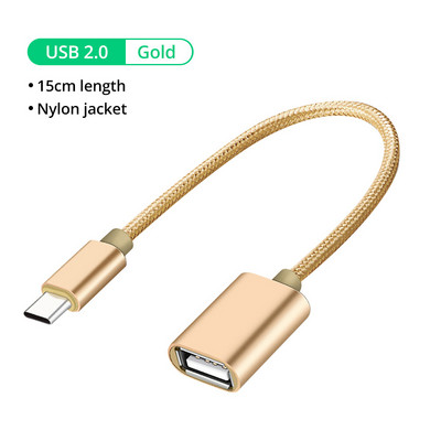 Tip USB C Adaptor OTG Tip-C Femeie Convertor Cablu Flash Drive Reader Mouse Gamepad Tabletă usbc Telefon mobil Conector USB 2.0