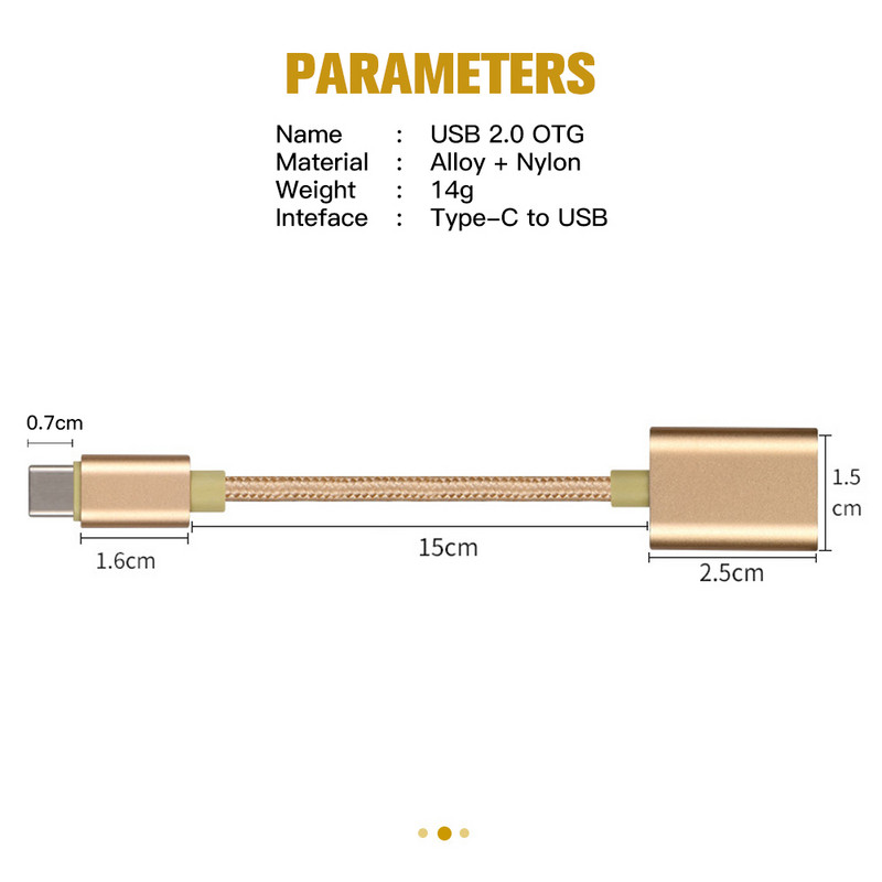 C típusú USB C OTG adapter C típusú anya átalakító kábel Flash meghajtó olvasó Egér Gamepad Tablet USB usbc Mobiltelefon USB 2.0 csatlakozó