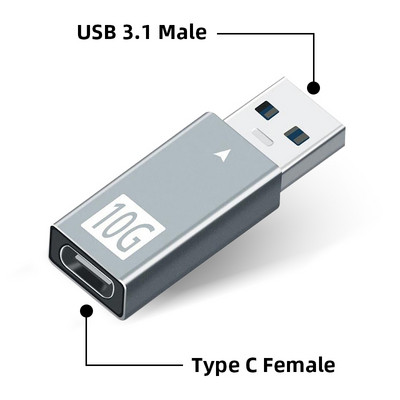10 Gbps USB 3.1 Mascul la Tip C Femeie Adaptor de date de încărcare Convertor de extensie de date USB 3.1 pentru computer PC Căști Hard Drive