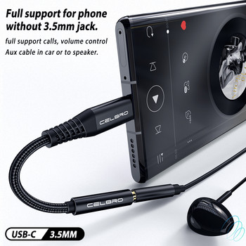 Τύπος C 3,5 mm Προσαρμογέας Aux Usb Τύπος C σε 3,5 mm Καλώδιο ήχου Aux Προσαρμογέας υποδοχή ακουστικών για Google Pixel 4A 4 3 2 XL Huawei P40 Pro