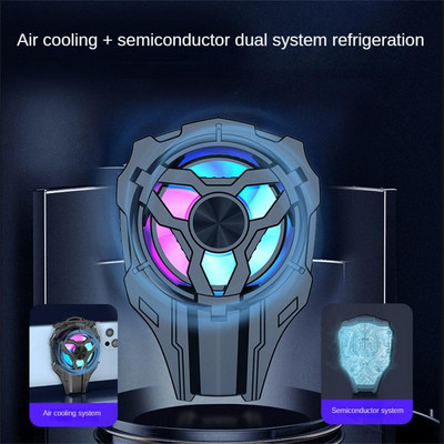 Radiator de telefon ultra-silențios din aluminiu Radiator de răcire cu aspirație pe trei fețe Radiator Radiator Accesorii de birou 15w Portabil