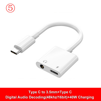 C tipo iki 3,5 mm lizdo AUX adapteris USB-C 3 5 skaitmeninis garso kabelis Ausinių ausinės OTG didelio dekodavimo greičio jungtis, skirta Samsung