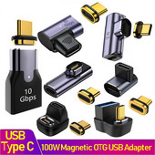 Adaptor magnetic USB de tip C OTG de 100 W 40 Gbps Thunderbolt Convertor de încărcare rapidă USB 3.0 Fash Driver Hub pentru telefonul Macbook Ipad