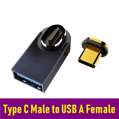 Adaptor magnetic USB de tip C OTG de 100 W 40 Gbps Thunderbolt Convertor de încărcare rapidă USB 3.0 Fash Driver Hub pentru telefonul Macbook Ipad