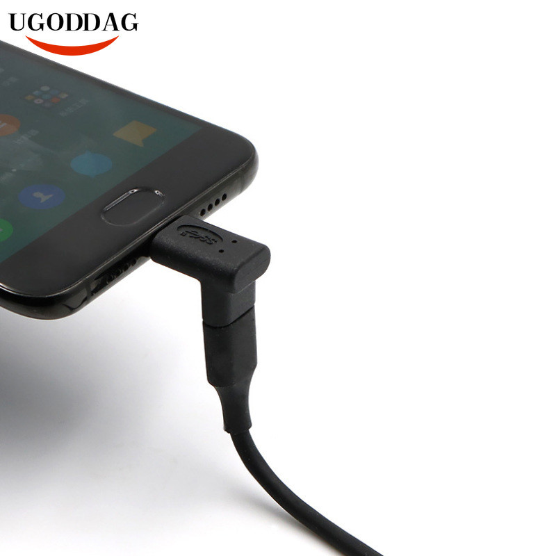 C típusú dugasz-aljzat 90 270 fokos hosszabbítókábel Cdapter L típusú felfelé és lefelé hajlított USB C töltőhüvely-hüvely hosszabbító