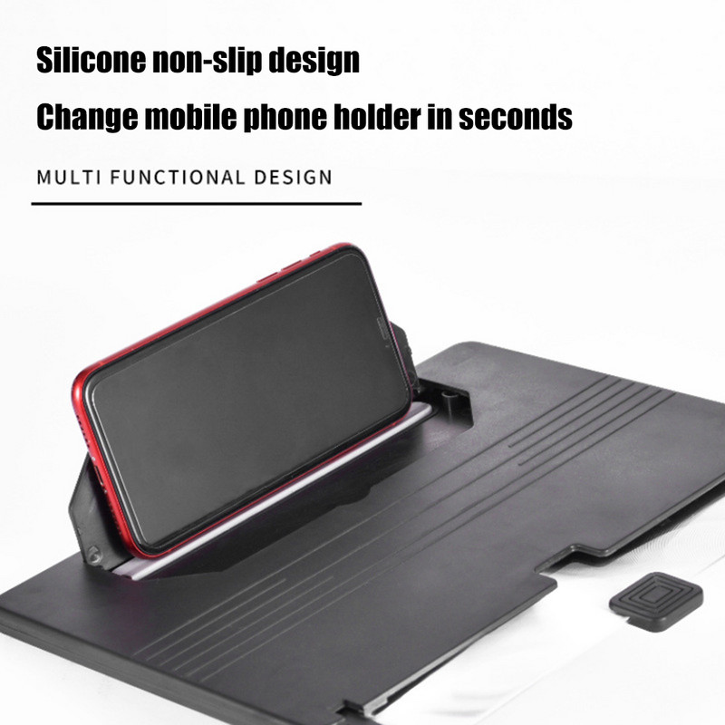 10 hüvelykes 3D mobiltelefon képernyő-nagyító HD videó erősítő állvány, filmjáték nagyító összecsukható okostelefon tartóval