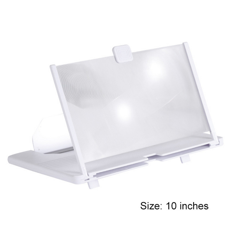 10 hüvelykes 3D mobiltelefon képernyő-nagyító HD videó erősítő állvány, filmjáték nagyító összecsukható okostelefon tartóval