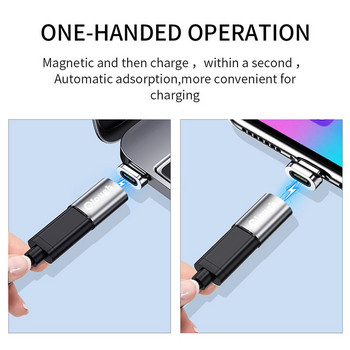 Elough Magnetic OTG Adapter Για iPhone 13 Xiaomi Macbook USB Type C Micro σε Micro Type C Μεταφορά δεδομένων φωτισμού OTG Converter